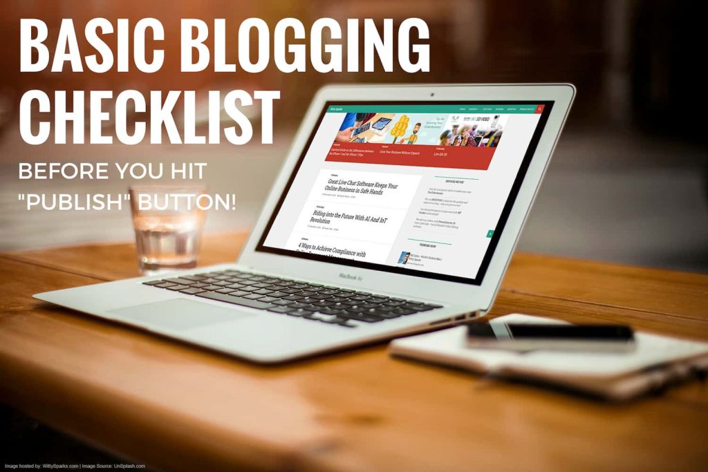 Basic Checklist for bloggers