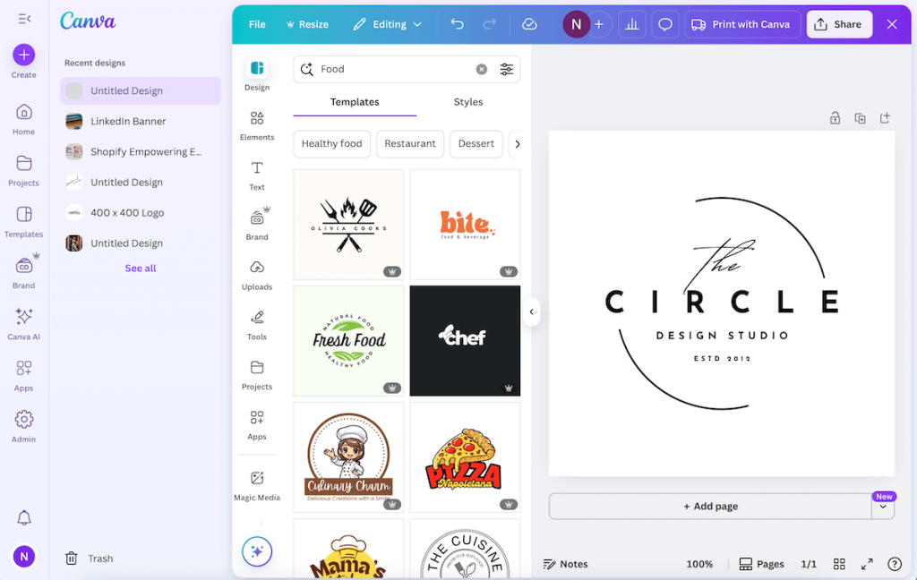 Canva logo maker