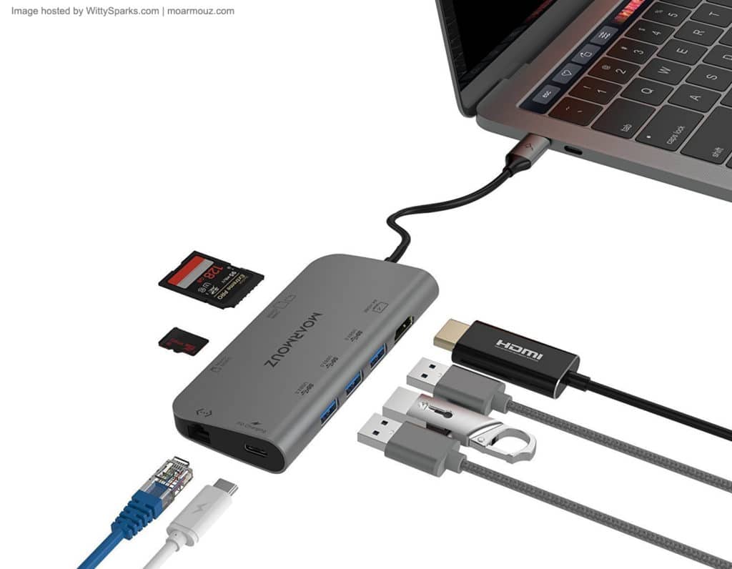 Type C USB C 8-in-1 Multiport 4k hub with ethernet