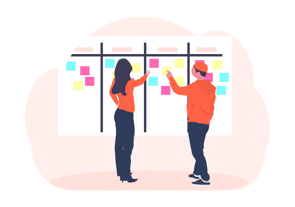 Preparation and planning - scrum board