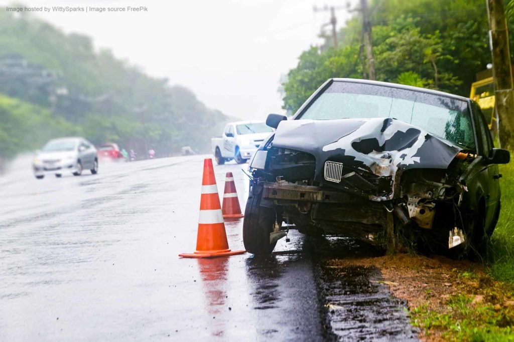 Car accident zone
