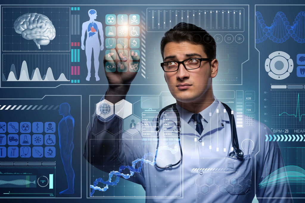 Doctor futuristic medical concept