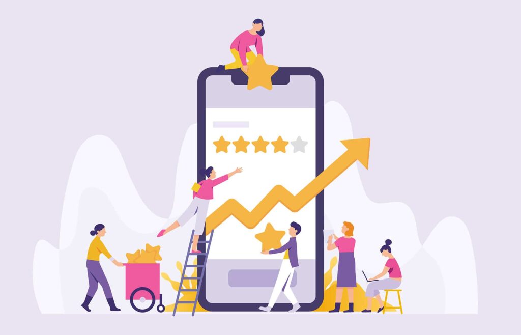 Team working hard to get five stars as a good performance