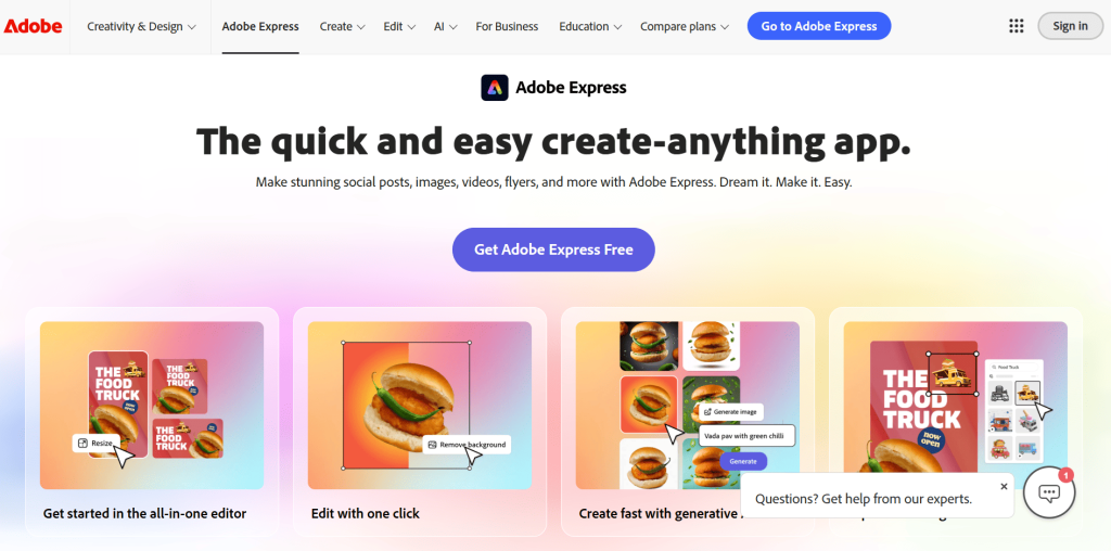 Top 12 Canva Alternatives, Hand-picked For You! (Free & Paid) 5 Adobe Express Landing Page