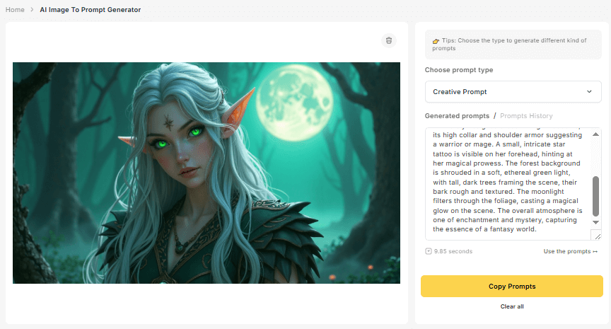 Creative prompt - Vheer