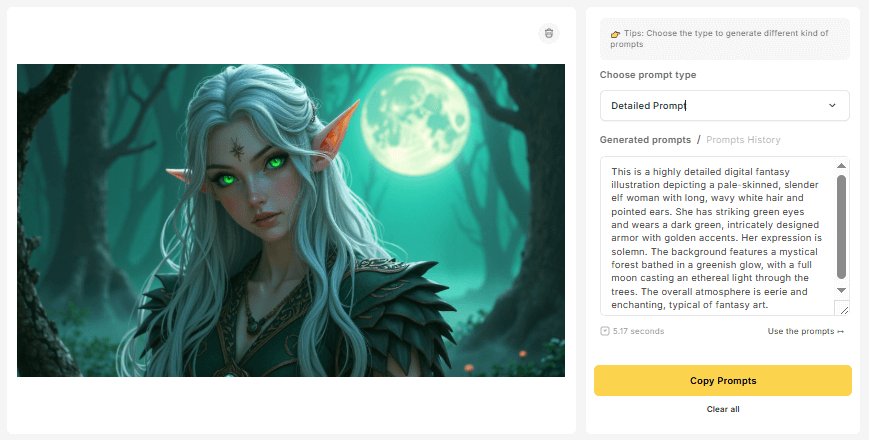 Detailed prompt - Vheer