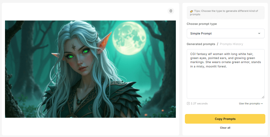 Simple prompt - Vheer