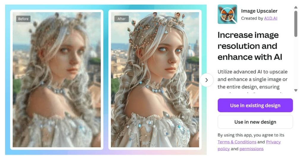 Image Upscaler Canva App