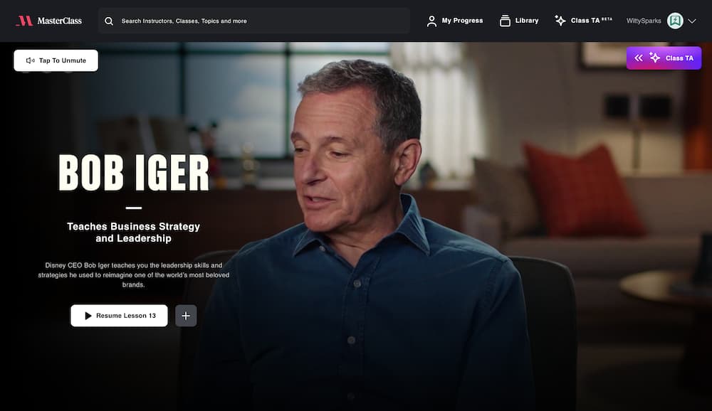 BoB Iger Teaches Business Strategy and Leadership