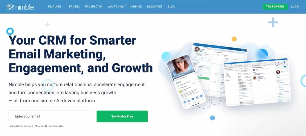 Nimble CRM email marketing