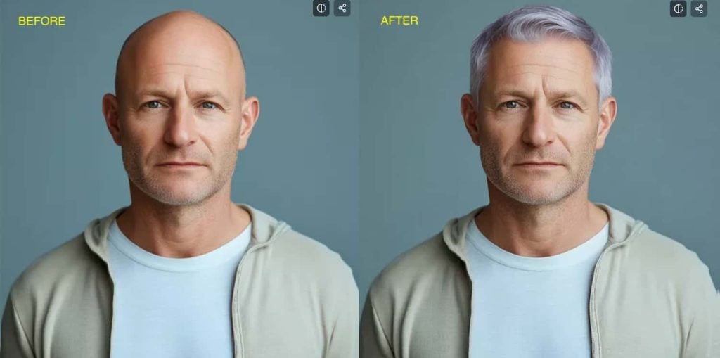 FlexClip AI Hairstyle Changer Tool Before After