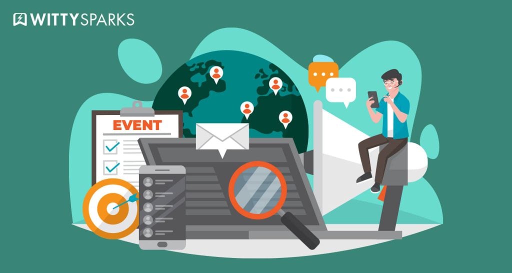Illustration of a person monitoring global event alerts and data through SIEM tools.
