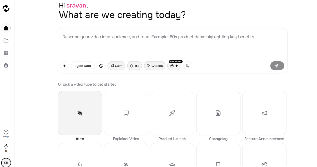 I Tried Ngram AI to Make a Product Demo Video. The Workflow Surprised Me. 3 ai video tool interface where users describe video idea, audience, and tone to generate videos automatically