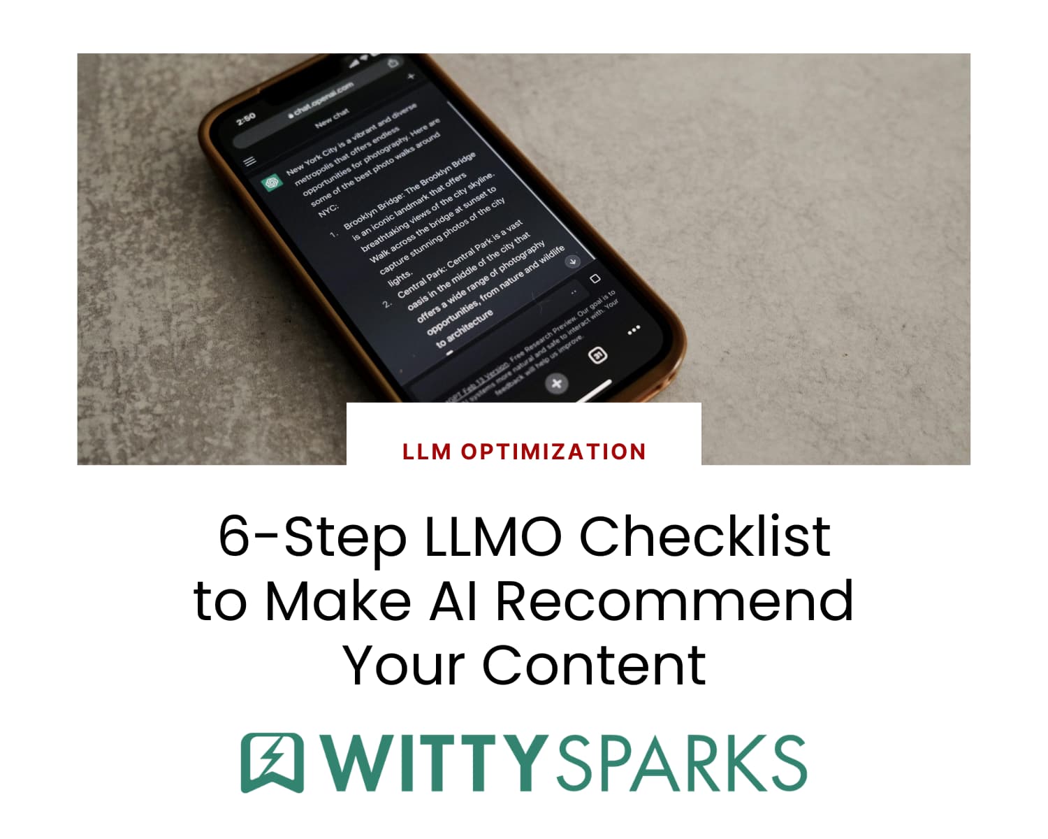6-Step LLMO Checklist to Make AI Recommend Your Content 2 LLMO checklist - AI to recommend your content