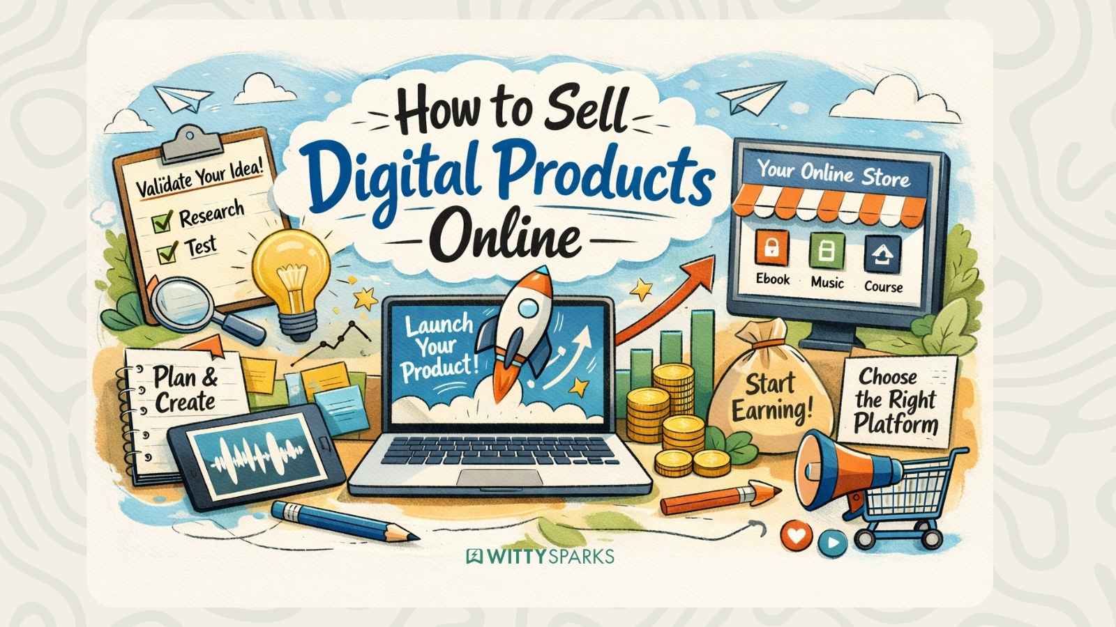 Ways to sell digital products online!