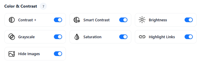 How to Make Your WordPress Website Accessible (Using One Accessibility Plugin)? 9 Color and contrast settings - One accessibility plugin