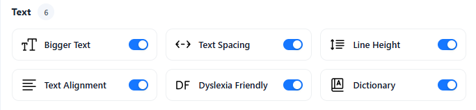 How to Make Your WordPress Website Accessible (Using One Accessibility Plugin)? 8 Text and readability settings in One accessibility plugin