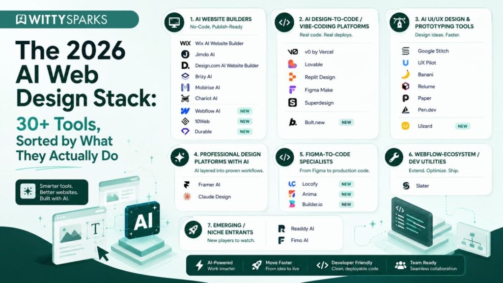 Latest AI web design tools compared